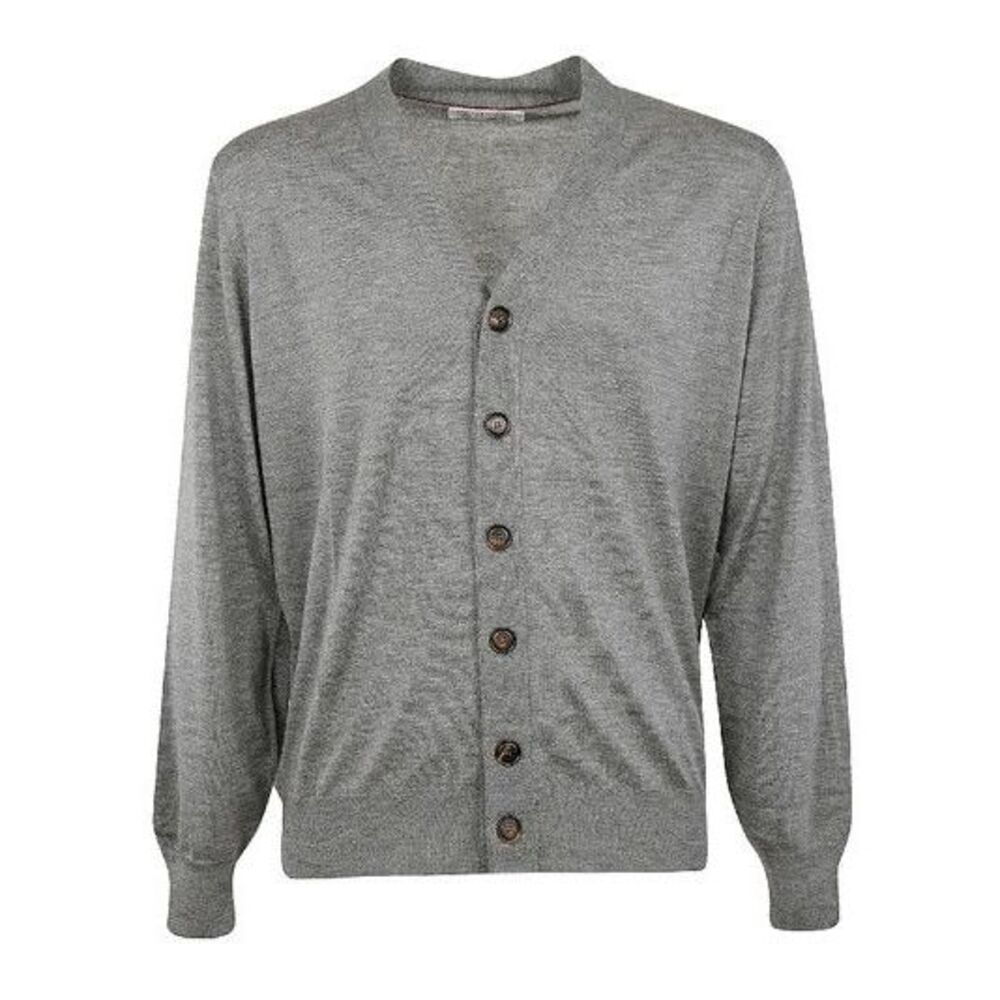 Brunello Cucinelli V-Neck Cashmere-Silk Cardigan